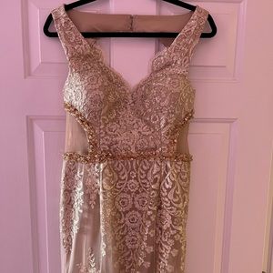 Gold sequin dress